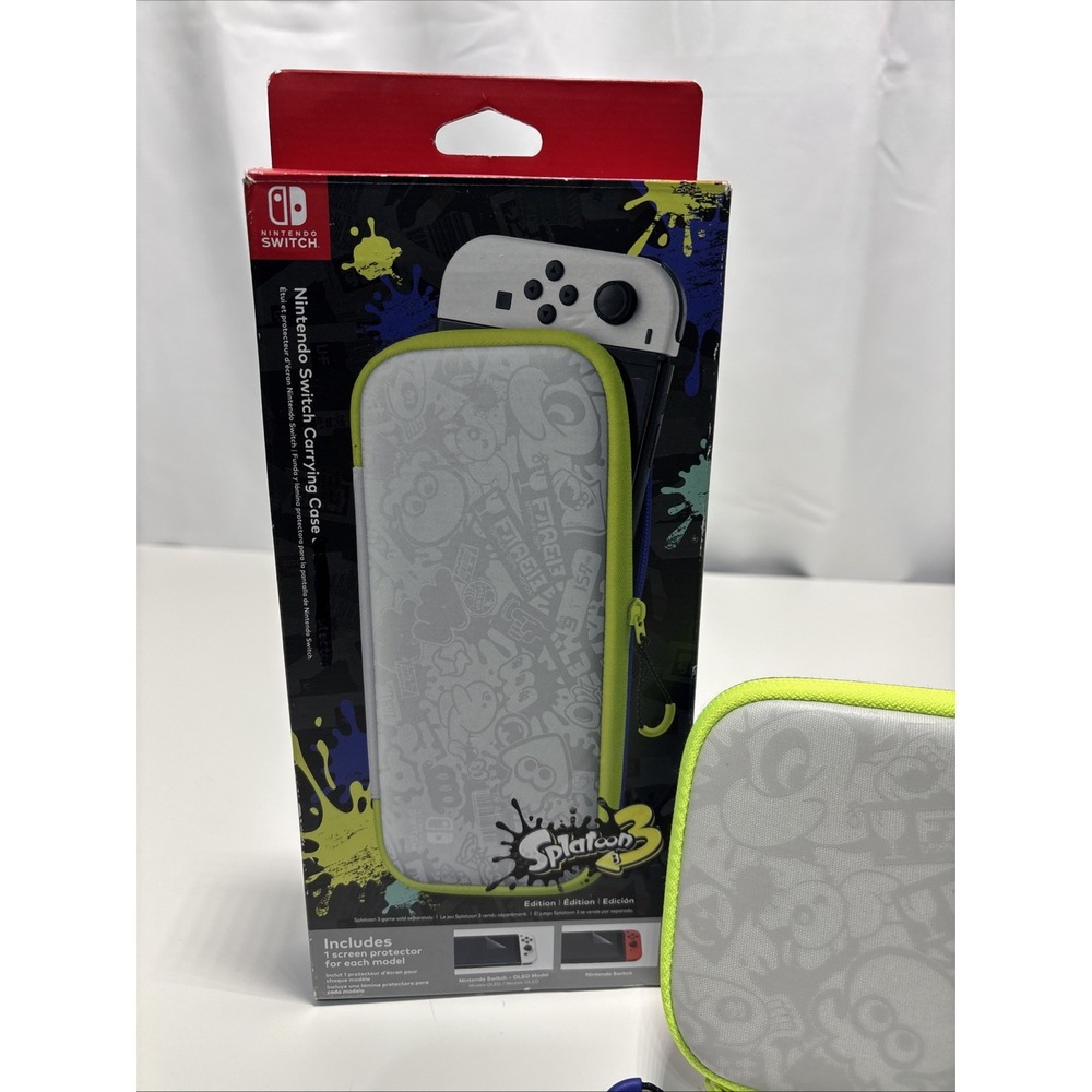 Nintendo Switch Case Splatoon 3 Edition New In Box Missing Screen Protector - Picture 3 of 14